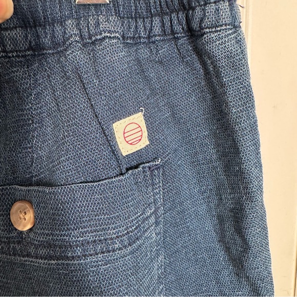 Marine Layer Saturday Indigo Texture Pull On Jeans Pants XL Blue Drawstring - Picture 7 of 11